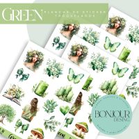 Plancha de Stickers: Green