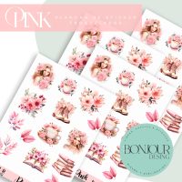 Plancha de Stickers: Pink