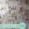 Kit de papeles; Vintage Paris