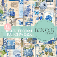 Kit de papeles: Patchwork Azul