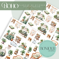 Plancha de Stickers: Boho Interior