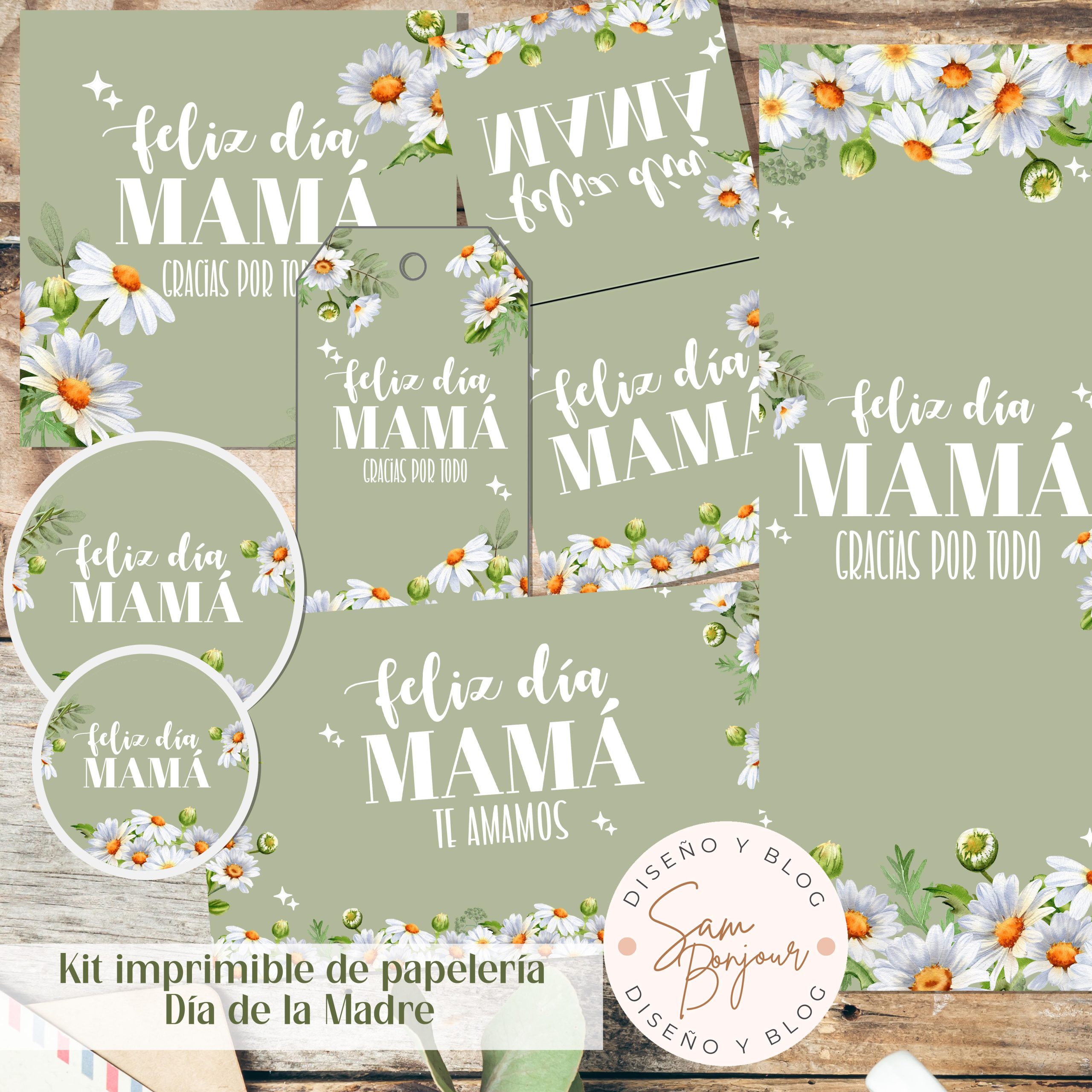 Kit Imprimible Dia de la madre