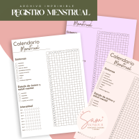 Imprimible: Calendario Menstrual